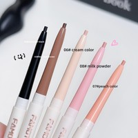 Crayon Eyeliner Gel Imperméable Longue Tenue Pointe Ultra-Fine Rose Nude Multicolore Anti-Bavures Rétractable Crème Maquillage