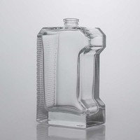 Botol Parfum Kaca Bening Bentuk Khusus Tak Beraturan 89ml 215g Grosir dengan Tutup Gabus untuk Kosmetik