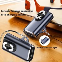 Adaptateur magnétique intelligent à 4 broches mâle vers type C femelle Connecteur de charge flash avec trou de serrure pour casque S710 Shokz