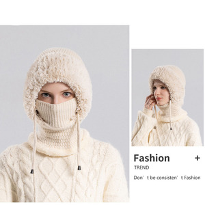 <span class=keywords><strong>Bonnet</strong></span> <span class=keywords><strong>en</strong></span> velours tricoté chaud pour <span class=keywords><strong>femme</strong></span>, idéal pour le cyclisme <span class=keywords><strong>en</strong></span> extérieur, avec broderie 3D camouflage et nœuds, style business - Product Image 5