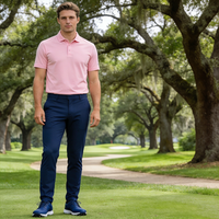 Pantalon de golf pour homme OEM personnalisé respirant pour l'été - Maille extensible quadridirectionnelle avec ventilation sur les cuisses, poches doubles avant et arrière
