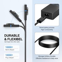 Adaptateur secteur 65W 15V 4A pour Microsoft Surface Pro 3 4 5 6 7 8 9 10 11 Go Laptop Studio, câble de charge rapide, protection contre la surchauffe