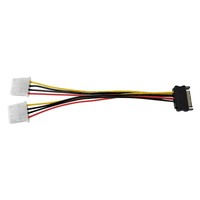 Divisor de Alimentación Dual Molex SATA de 4 Pines Macho a Doble IDE de 4 Pines Hembra para Extensión de Fuente de Alimentación de Disco Duro