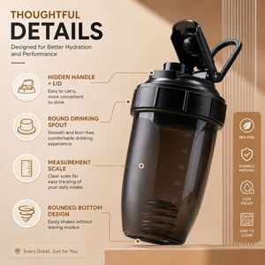 Custom logo Leak Proof Sports Outdoor Gym Shaker Cups for Protein Promotional Gift Workout and Travel 16oz <b>Plastic</b> Shaker Bottle - Product Image 5