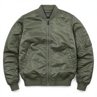 Blouson bomber MA-1 en nylon brillant pour homme, veste de pilote, vêtement d'extérieur décontracté