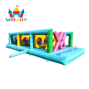 Parcours d'obstacles gonflable irisé à succès en 2026, directement de l'usine, jeu de tic-tac-toe commercial pour enfants, jeu de plein air amusant - Product Image 3