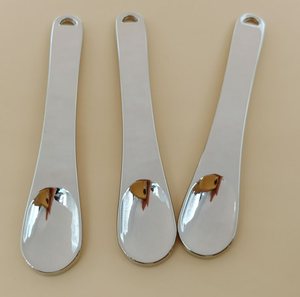 DF313 Espátula Cosmética de Metal de Aleación de Zinc, Exquisita y Lujosa, Plateada, para Crema, Masajes y Aplicación, Catálogo de Herramientas - Product Image 3