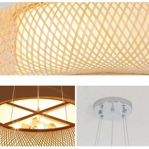 Chinese Rattan Handcraft Home Handmade Luminaria Lamp Shade Pendant Light for Bedroom HM-C-8276 Rattan <b>Hanging</b> Lamp HM-C-8276 HM - Product Image 2