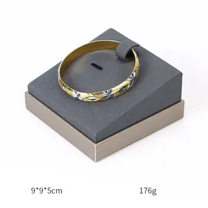 Mwq — support personnalisé OEM, en cuir PU, présentoir de bijoux en bois, bague, Bracelet, chaîne, pour magasin