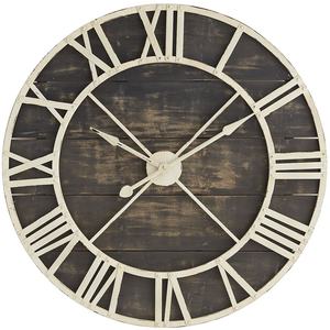 24 "60cm Oldtown Industrial extra Large rustica struttura in metallo bronzo naturale con tinta unita in legno Vintage decorazione <span class=keywords><strong>da</strong></span> parete <span class=keywords><strong>orologio</strong></span> - Product Image 5