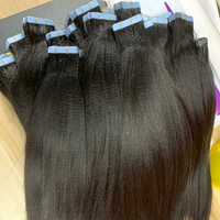 Light Yaki – Extensions de cheveux 100 humains pour femmes noires, Yaki lisses, vrais cheveux humains