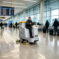 Machine de nettoyage de sols professionnelle pour usine, entrepôt, aéroport, hôpital