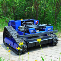 Tondeuse à gazon robotisée intelligente à commande à distance, chenilles en caoutchouc de qualité industrielle, moteur à essence 4 temps, mini robot 360 45, directement de l'usine