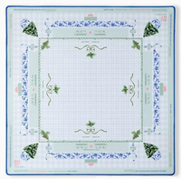 Tapete de Mahjong con Diseño de Copos de Nieve Navideños, Antideslizante, Reductor de Ruido, Plegable, para Mesa de Entretenimiento, Uso Familiar Navideño