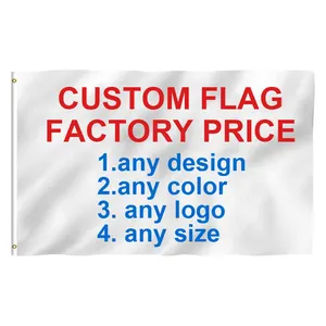 ธงและธงป้ายแบบกำหนดเอง3x5ft พิมพ์ลายดิจิทัลบินลมกลางแจ้ง