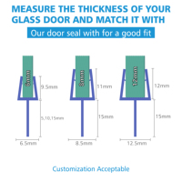 Manufactory Supply Hot Verkoop Badkamer Doucheruimte Afdichting Strip Elexible Extrusie Doorzichtig Glazen Deur Bodem Afdichtstrip