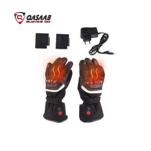 Gants de ski chauffants en cuir véritable pour hommes, motocyclettes électriques, coupe-vent d'hiver - Product Image 2