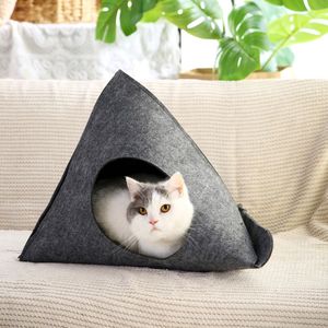 2024 Neuankömmling Günstige Haustiere Lieferungen Faltbarer Griff filz Stoff <span class=keywords><strong>Cat</strong></span> Condo House <span class=keywords><strong>Cave</strong></span> - Product Image 2