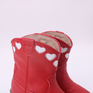 Cowboy Boot Western Leather Boot Heart Cowgirl Boot Girl Casual <strong>Shoe</strong> Low Heel Vintage Boot Custom Winter Custom Boot For Woman - Product Image 4