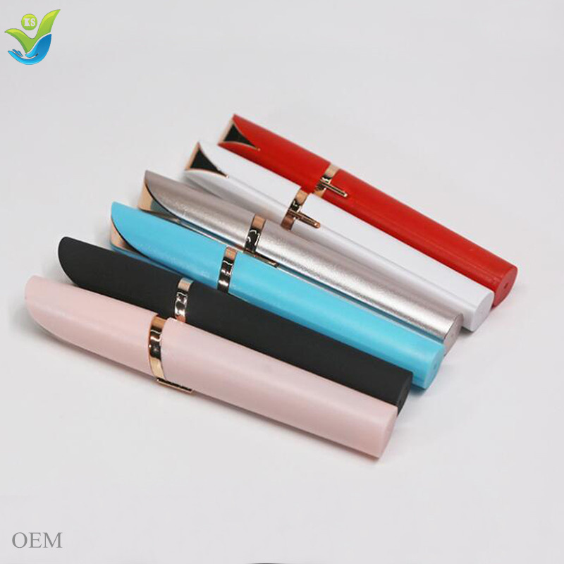 2022 Высококачественный портативный Перезаряжаемый через Usb Электрический многоцветный скребок для бровей в форме губной помады триммер для бровей с мини-щеткой