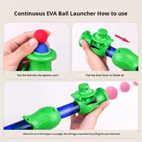 Pistolet lanceur de pompons en plastique écologique à haute élasticité jouet pour chat populaire anti-ennui résistant aux morsures bâton teaser et balle pour animaux de compagnie