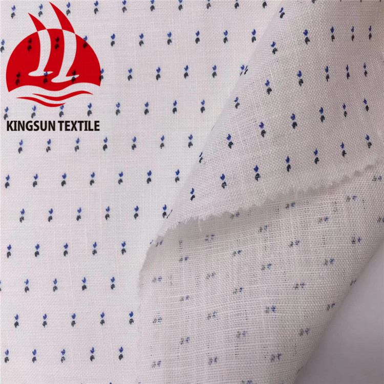 Лидер продаж 100%, льняная ткань с принтом для детской и мужской рубашки
