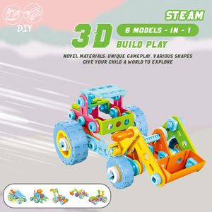 Juego de 118 Piezas de Bloques de Construcción de Ensamblaje con Tornillos 6 en 1, Juguete STEM para Desarrollar Habilidades Motoras Finas, Regalo Creativo para Niños - Product Image 2