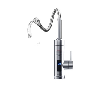 Grifo <span class=keywords><strong>de</strong></span> Cocina <span class=keywords><strong>de</strong></span> Acero Inoxidable para Montaje en Encimera, <span class=keywords><strong>Calentador</strong></span> <span class=keywords><strong>de</strong></span> <span class=keywords><strong>Agua</strong></span> Instantáneo Eléctrico con <span class=keywords><strong>Caño</strong></span> Flexible Giratorio, Calentamiento en 3 Segundos, Venta al por Mayor - Product Image 1