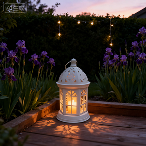 Moroccan <strong>Style</strong> Cutout <strong>Lantern</strong> Decorative Metal Hanging <strong>Lantern</strong> for Home Outdoor Wedding LED Candle Holder <strong>Lantern</strong> - Product Image 3