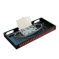 Kit de distribution de fibres optiques 24 cœurs pour panneau de brassage monté en rack avec adaptateurs FC-UPC 24 cœurs