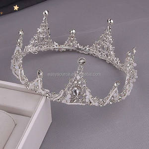 Diadème baroque en strass RE4117, couronne de mariée faite à la main pour les Quinceañeras - Product Image 3