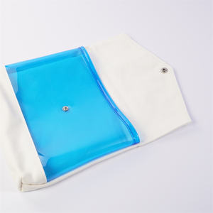 Modern Style Canvas Cosmetic <b>Bag</b> With PVC <b>Zipper</b> High Quality <b>Storage</b> <b>Bags</b> for Daily Use Custom Logo Printed Fashionable Export - Product Image 6