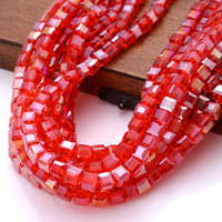 Perles intercalaires en vrac en verre et en cristal facetté coloré pour la fabrication de bijoux, vente en gros