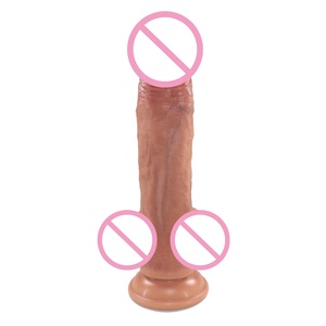 Realistico doppio strato di <span class=keywords><strong>Silicone</strong></span> Dildo per le donne di grandi dimensioni di grado medicale ventosa sensibile vibratore - Product Image 5