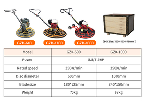 1M 70kg hiệu quả mịn tiếng ồn thấp đi bộ phía sau lưỡi thép bê tông điện Float <span class=keywords><strong>trowel</strong></span> máy - Product Image 4