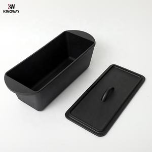 Precio de fábrica Cocina Restaurante Cocinar Hornear Rectángulo Olla de pan de hierro fundido Sartén antiadherente con tapa - Product Image 6