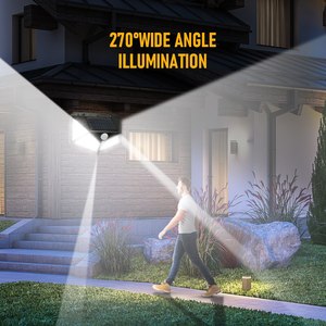 Lámpara Solar de Pared con Sensor de Movimiento, Luz LED Solar para Exteriores, Jardín, Patio Trasero, Escaleras, Impermeable, 100 LED, 118 LED, 76 COB - Product Image 3