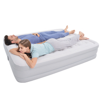 Lit d'air gonflable de luxe 80 pouces Queen avec pompe intégrée, personnalisable OEM