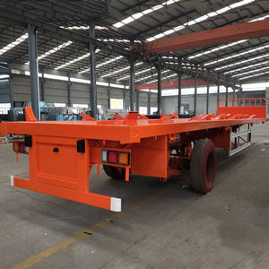 Semi-<span class=keywords><strong>remorque</strong></span> plateau haute qualité neuve et personnalisée à 2/3/4 essieux de 40 pieds pour conteneurs, à vendre - Product Image 4