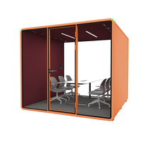 Cabine de bureau préfabriquée insonorisée pour jardin, cour arrière, centre commercial, bibliothèque, école, ou espace de travail extérieur