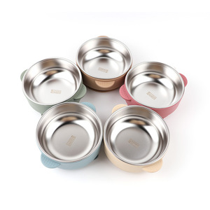 Bol à ventouse amovible en acier inoxydable 304 pour bébé, avec <span class=keywords><strong>base</strong></span> en silicone de qualité alimentaire et doubles poignées, 0-12 mois, sans BPA, vente en gros - Product Image 3