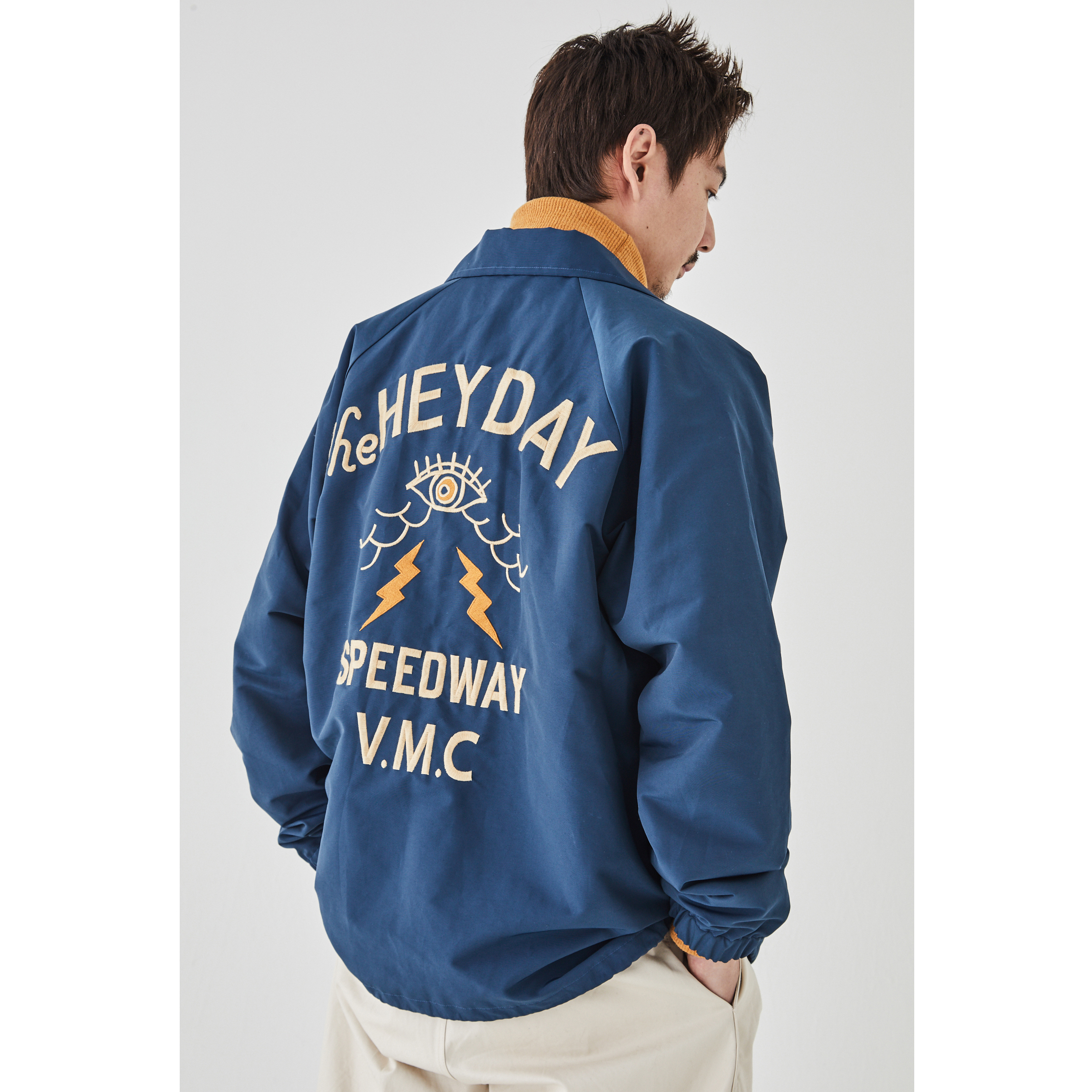 Veste de travail boomer vintage d'hiver de grande taille pour hommes Veste Versity brodée