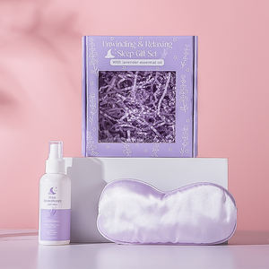 Luxus Schlaf-Geschenkset 100% Maulbeerseide Schlafmaske und Aromatherapie Beruhigendes Lavendel Kissenspray Set für Tiefschlaf-Nebel - Product Image 6