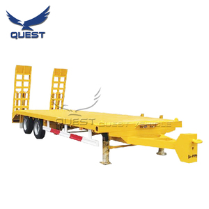 QUEST - L40 Nuevo Semirremolque de Plataforma Baja Hidráulica de 2 Ejes y 20 Toneladas para la Venta, Remolque para Excavadora - Product Image 5
