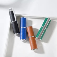 Flacon de parfum en verre personnalisé, atomiseur de parfum rechargeable en cuir de luxe, flacon de voyage portable, 10 ml
