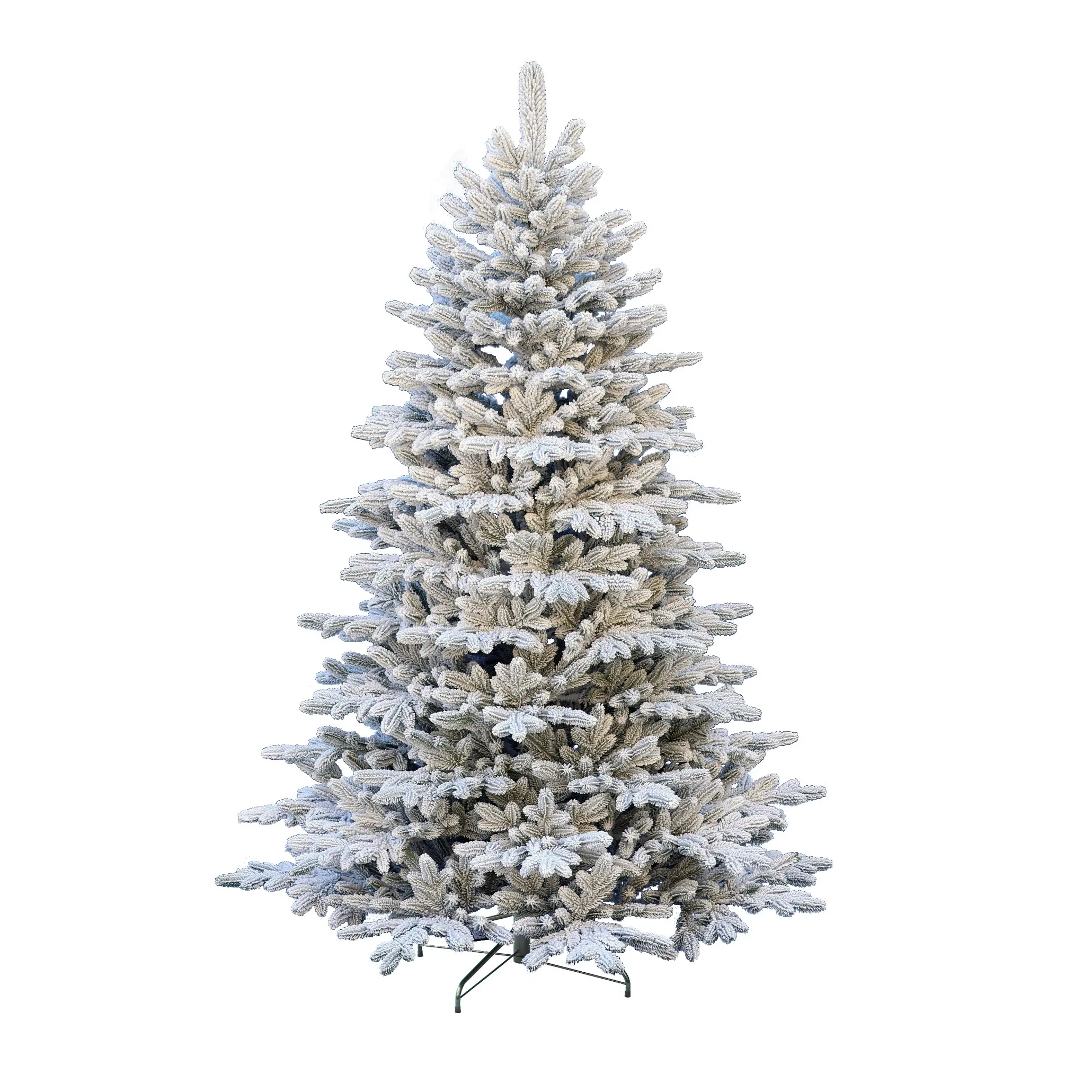 Versierde 5ft 6ft 10ft Pe Pvc Kunstsneeuw Kerstboom Gemengd Premium Gevlokte Arbol De Navidad Kerstbomen