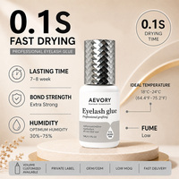 Colle professionnelle Aevory pour extensions de cils, séchage rapide 0,1s, pour cils pré-faits en éventail, plusieurs couleurs, adhésif pour cils