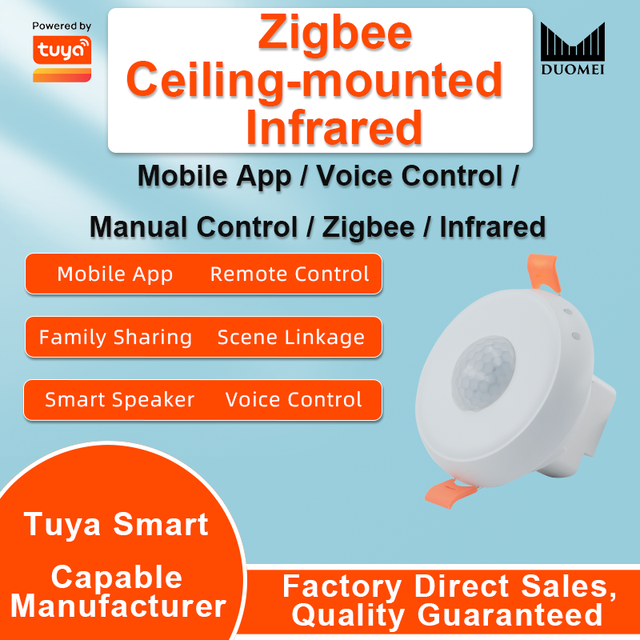 Duomei Tuya Zigbee Ceiling IR Universal Remote Control Strong Signal with Alexa Voice Control Google Home Assistant