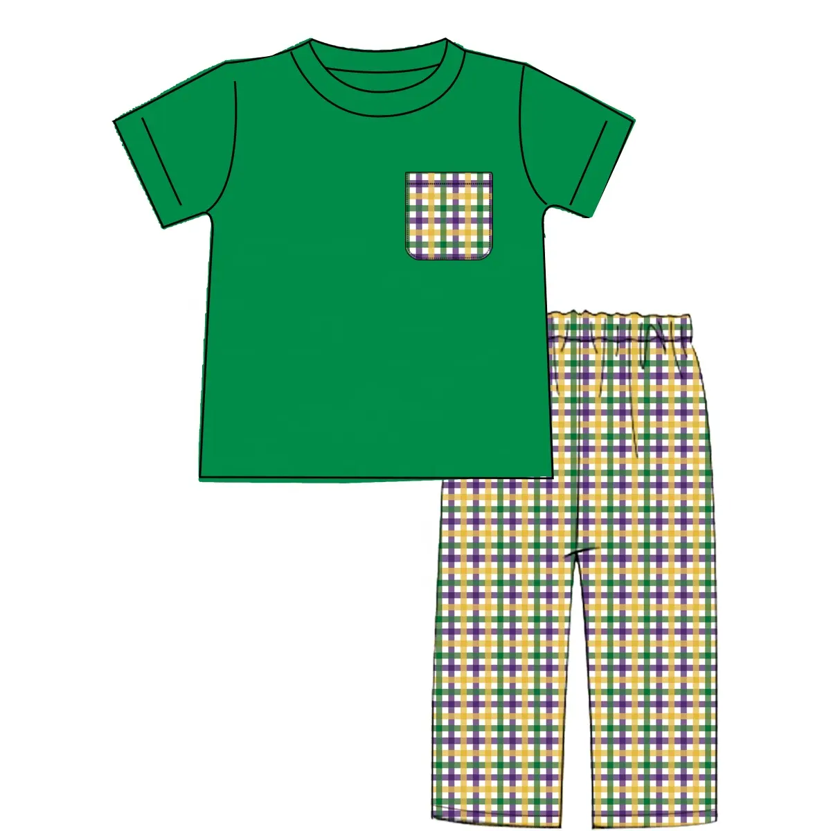 Mardi Gras ชุดเสื้อผ้าถักของเด็กผู้ชาย,ชุดเสื้อผ้าเด็กอ่อนลายกุ้งน้ำจืดปี2022