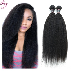 FH vente en gros de cheveux vierges vendeurs d'extension de cheveux humains péruviens vierges non traités crépus droits - Product Image 1
